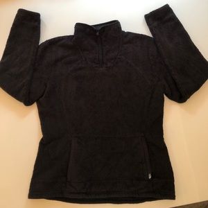 North Face Black 1/4 Zip Fleece Pullover